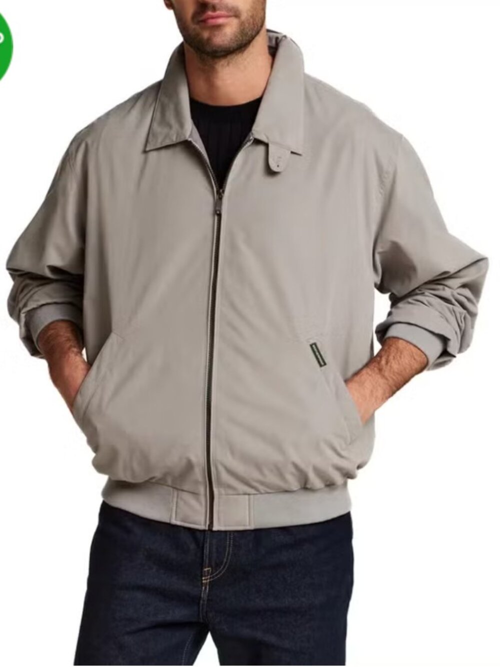 Weatherproof Men's Microfiber Golf Jacket in Grey